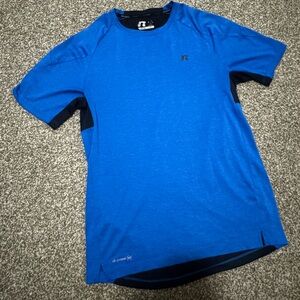 Russell Athletic Men's Blue and Black Tee